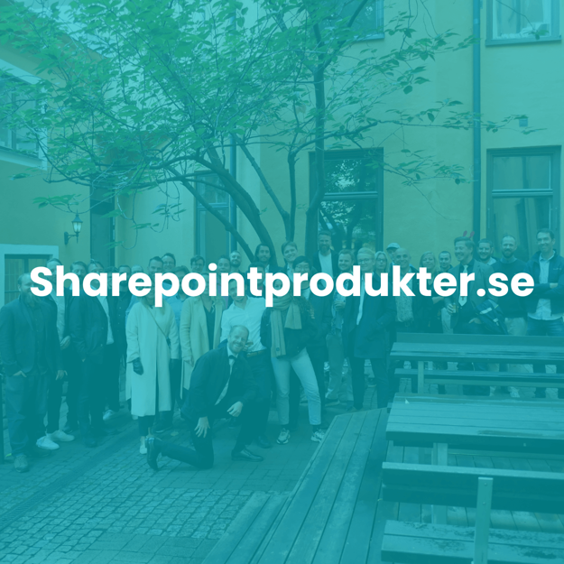 grön gruppbild med text sharepointprodukter se